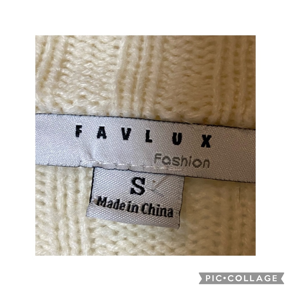 Favlux Fashion Size Small Creamy White Cable Knit Sweater - Picture 5 of 6